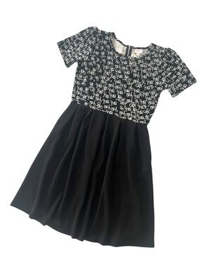 LuLaRoe • Rare • Vintage Amelia Bicycle Patterned Bodice Fit-and-Flare Dress